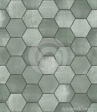 Grungy Hexagonal Tiled Seamless Texture Stock Photo