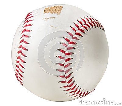 Grungy Isolated Baseball Stock Photo