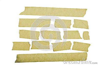 Grungy looking masking tape close up isolated Stock Photo