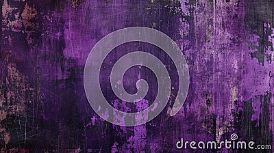 Grungy Purple Background With Paint Splatters Stock Photo