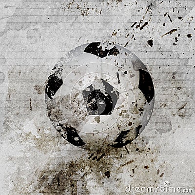 Grungy soccer ball background Stock Photo