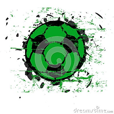 Grungy soccer ball Vector Illustration