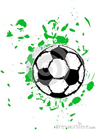 Grungy soccer ball Vector Illustration