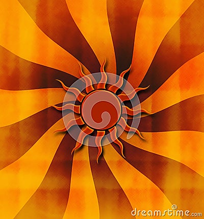 Grungy sunburst background Stock Photo