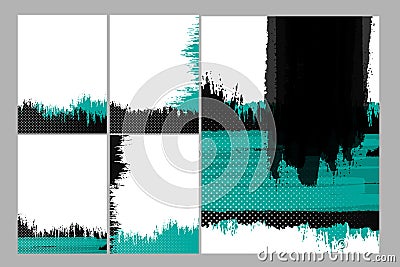 Grungy vector backgrounds set Vector Illustration