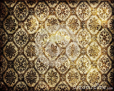 Grungy Victorian wallpaper Stock Photo