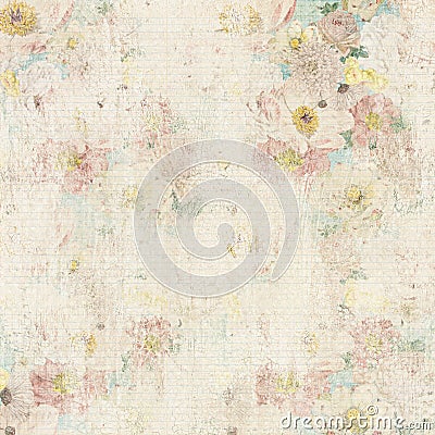 Grungy vintage floral background Stock Photo