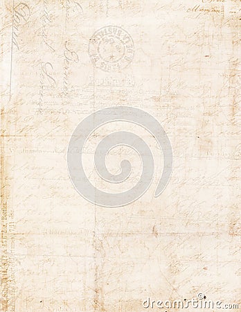 Grungy Vintage style textured background with antique script Stock Photo