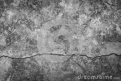 Grungy wall with large crack cement floor texture Stock Photo