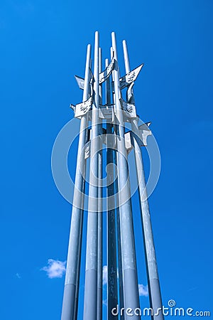 Grunwald, Poland - Grunwald battlefield monument and museum of historic battle between Poland, Lithuania and Teutonic Knights of Editorial Stock Photo