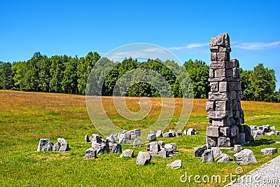 Grunwald, Poland - Grunwald battlefield monument and museum of historic battle between Poland, Lithuania and Teutonic Knights of Editorial Stock Photo
