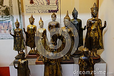 A gruop of buddha images from 13th century Editorial Stock Photo