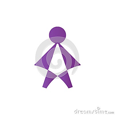 man image person symbol simple catchy simple logo modern corporate, abstract letter logo Vector Illustration