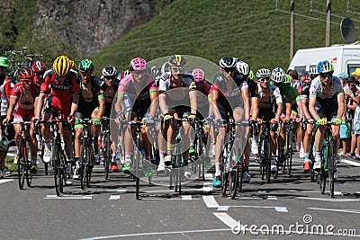 The gruppetto in the first mountain stage Editorial Stock Photo