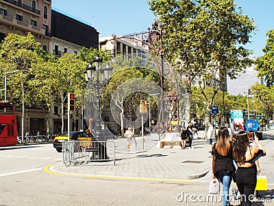 GrÃ¡cia avenue Barcelona Catalunya Editorial Stock Photo