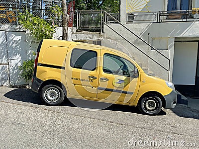 France La Poste delivery car Editorial Stock Photo