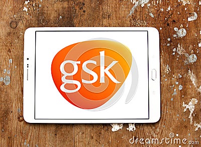 Gsk pharmaceutical company logo Editorial Stock Photo