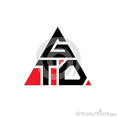 GTO triangle letter logo design with triangle shape. GTO triangle logo design monogram. GTO triangle vector logo template with red Vector Illustration