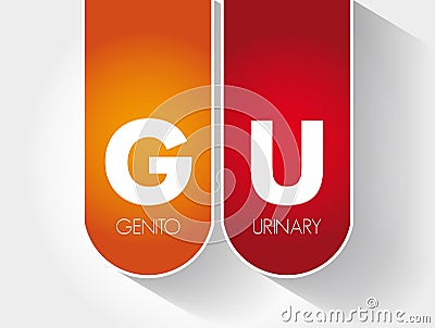 GU - Genitourinary acronym, concept background Stock Photo