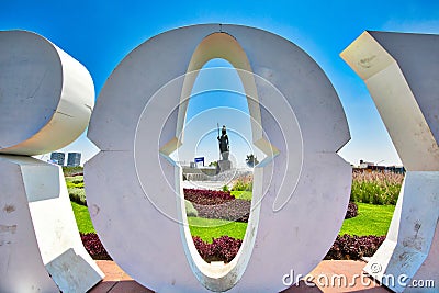 Guadalajara, Mexico-14 April, 2018: Landmark Minerva monument in Guadalajara historic center Editorial Stock Photo