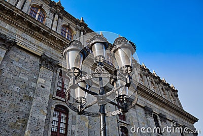 Guadalajara streets in cityâ€™s historic center Centro Historico Stock Photo