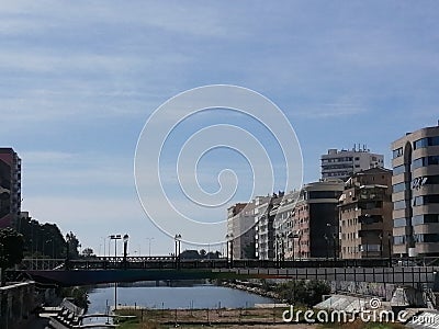 Guadalmedina river-Malaga-Andalusia Stock Photo