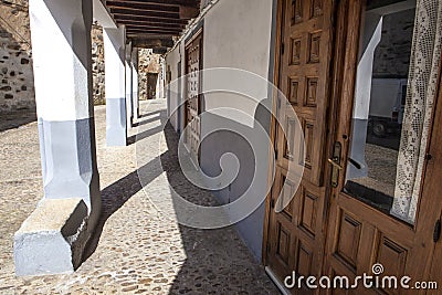 Guadalupe old town streets, Caceres, Spain Stock Photo