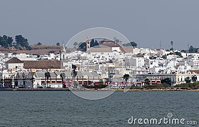 The Guadiana River And Ayamonte Spain Editorial Stock Photo