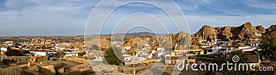 Cave dwelling area of Guadix town Granada Spain Stock Photo