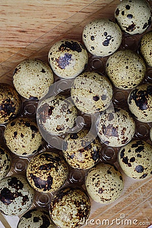 Quail Eggs as morning breackfast. Stock Photo