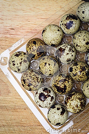 Quail Eggs as morning breackfast. Stock Photo