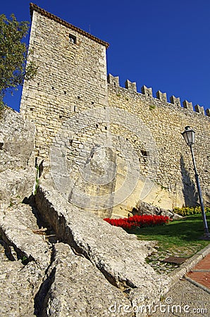 Guaita castle in San Marino Stock Photo