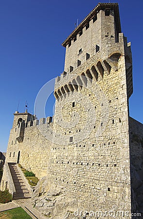 Guaita castle in San Marino Stock Photo