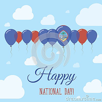 Guam National Day Flat Patriotic Poster. Vector Illustration