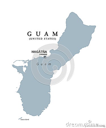 Guam political map Vector Illustration