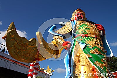 GUAN-YU statue Stock Photo