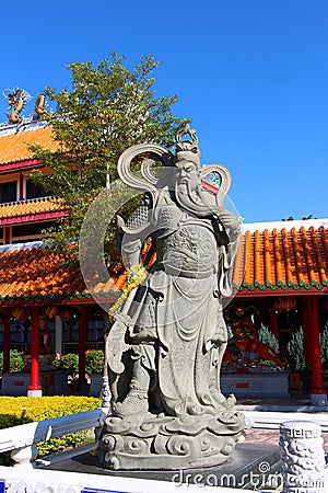 Guan yu sculpture Stock Photo