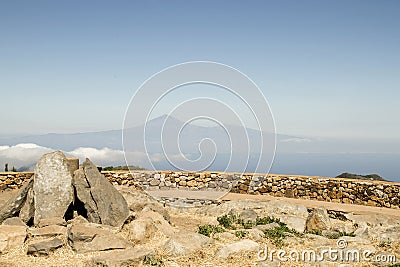 Guanche Sanctuary in the summit of Garajonay mountain Stock Photo