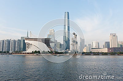 Guanghzou city and Zhujiang river Stock Photo