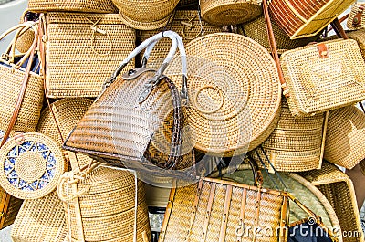 Guangxi Zhuang nationality bamboo products Stock Photo