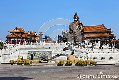 Laozi statue in yuanxuan taoist temple guangzhou, China Editorial Stock Photo