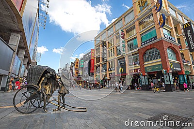 Shangxiajiu road commercial walk street Editorial Stock Photo