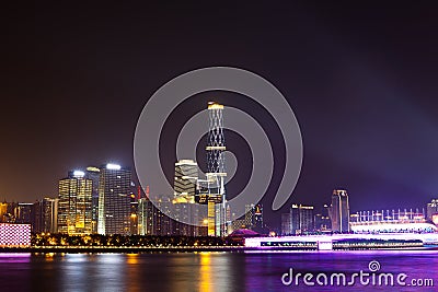 Guangzhou City Night Stock Photo