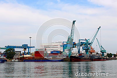 Guangzhou Container Terminal Editorial Stock Photo