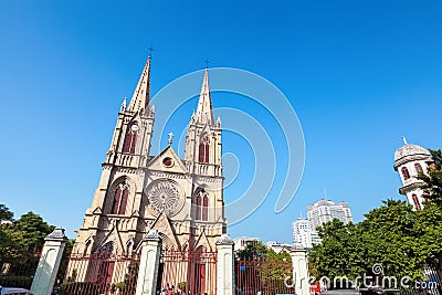 Guangzhou shishi sacred heart cathedral Stock Photo