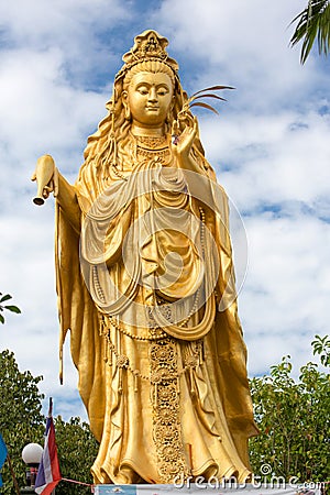 Guanyin chinese goddess statue Stock Photo