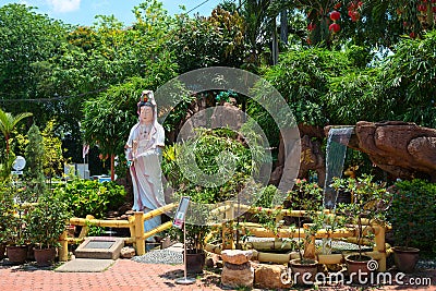 Guanyin goddess statue in chinese temple Editorial Stock Photo