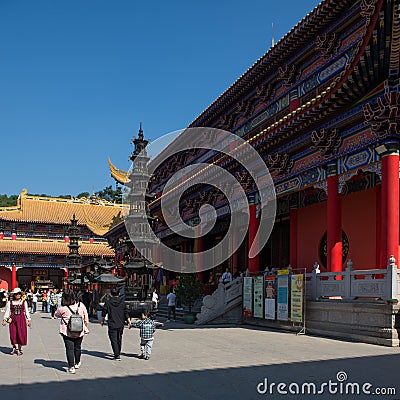 Dongguan - Dalingshan Forest Park - Guanyin Temple Editorial Stock Photo