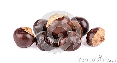 Guarana seed isolated on white background. Dietary supplement guarana, caffeine cource for energy drinks. Paullinia Stock Photo