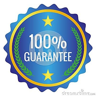 Guarantee label Cartoon Illustration